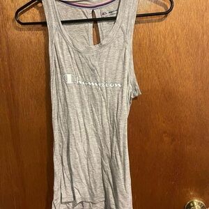 Champion Gray Performance Tank Top with Moisture-Wicking Fabric